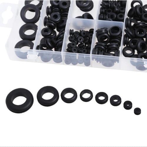 180pcs Rubber Grommet 8 Popular Sizes Grommet Gasket for Protects Wire Multi-size Practical High Quality Car Fuse Accessories