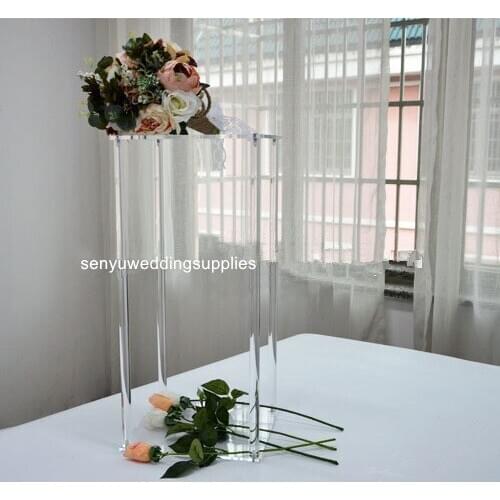 60cm tall 10pcs )Square Clear Acrylic Centerpiece Table Center senyu3094