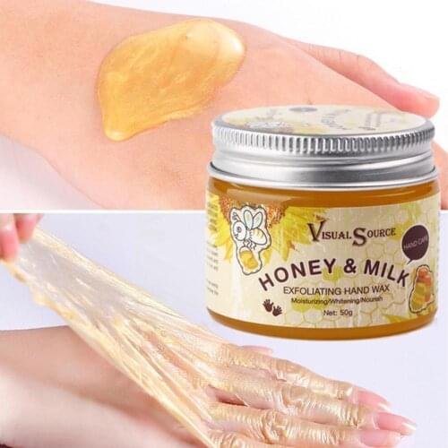 50g Milk Honey Hand Mask Exfoliating Hand Film Skin Mask Cream Wax Hands Whitening Hand Care Moisturizing A7I8