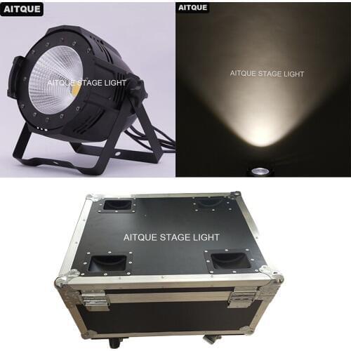 6pcs/CASE LED Par Light COB 100W High Power Aluminium DJ DMX Beam Wash Stage Lighting 100w cob light flight case