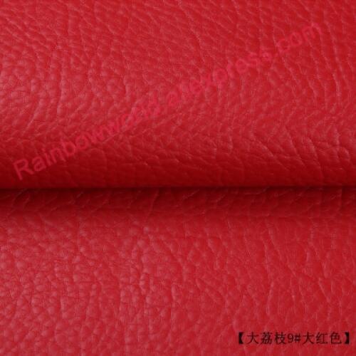 9# red High Quality Giant Pebble PU Leather fabric like leechee for DIY sofa table shoes bags bed material (50*69cm/piece)