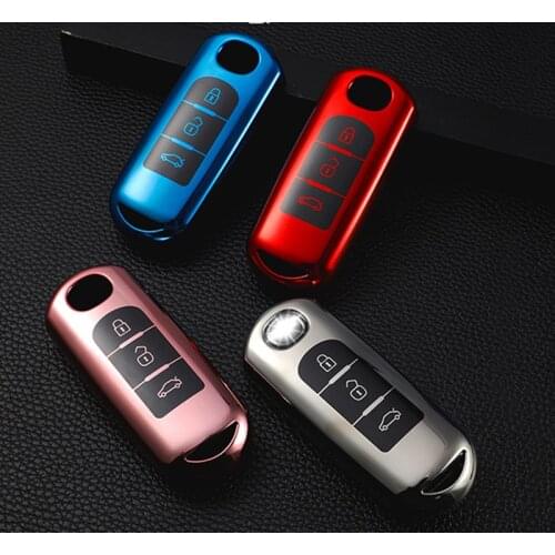 TPU Car Remote Key Case Cover Bag For Mazda 2 3 6 Atenza Axela Demio CX-5 CX5 CX-3 CX7 CX-9 2015 2016 2017 2018 2019 Accessories