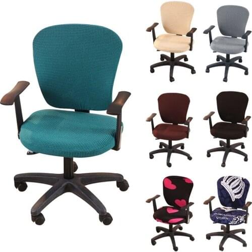 Home Office Chair Covers Removable Rotating Lift Chair Cushion Cover Stretch Slipcover Students Adults Anti-dirty Armchair Cover