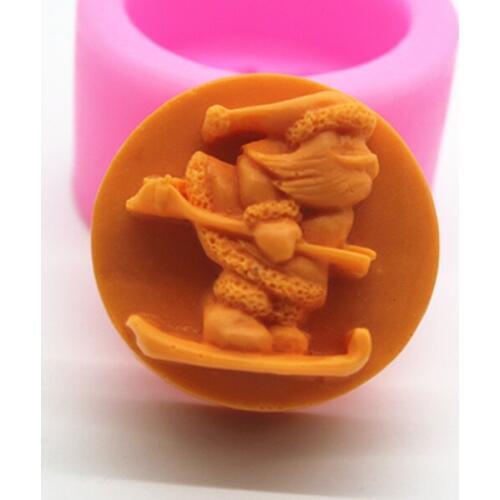 C424 soap mold/handmade soap mold/silicone mold/soap die/silica gel soap die sled Santa Claus
