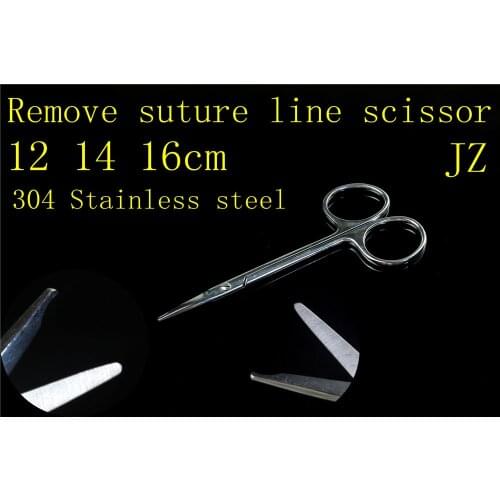 JZ medical surgical instrument 304 stainless steel remove suture line scissor crescent gap Stitch Disassembly Double-fold eyelid