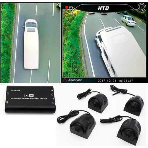 Bird View camera System for RV / motorhome / Camper HD 3D 360 Surround View System 1080P DVR G-Sensor