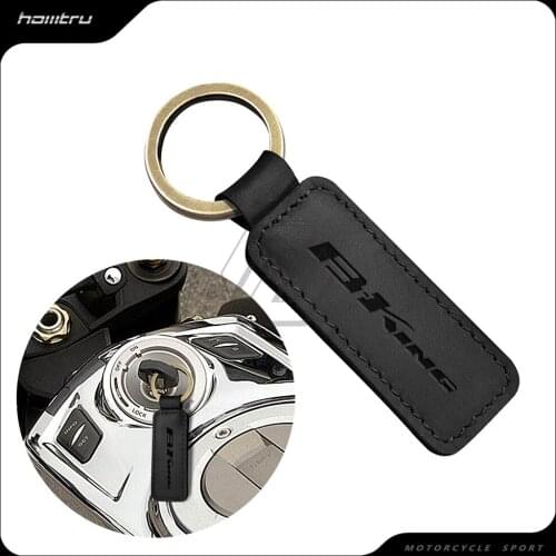 Motorcycle Cowhide Keychain Key Ring Fits for Suzuki B-King 400 600 1340 Motorbike