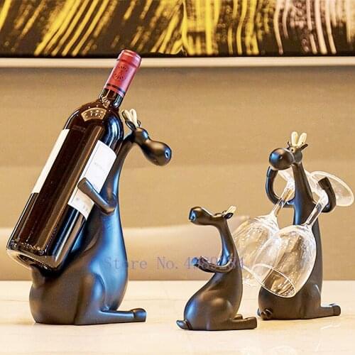 Nordic Creative Resin deer wine rack Cup holder Animal sculpture Decorative ornaments Crafts ornaments Modern home decoration