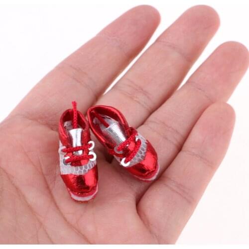 Fashionable Mini Lovely Cloth Sports Shoes Fits For 1/6 Blythe Dolls Red