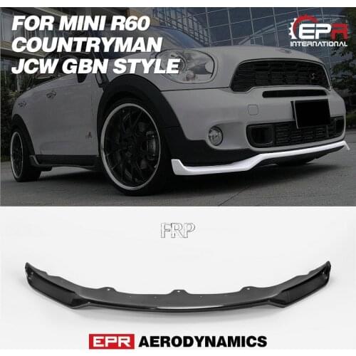 FRP Front Lip Trim For Mini R60 Countryman JCW GBN Style Glass Fiber Front Bumper Lip Body Kit Tuning For MINI R60