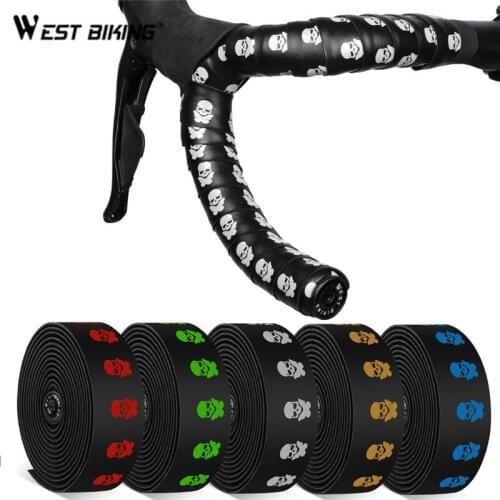 WEST BIKING Road Bike Bicycle Handlebar Tape Non-slip Cycling Handle Belt Cork Wrap Bike Bicycle Cork Handlebar Tape Wrap 2150mm