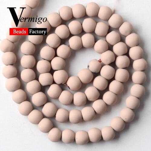 Natural Stone Pink Nanotech Rubber Hematite Round Beads For Jewelry Making 4 6 8 10mm Loose Beads For Bracelet Accessories 15