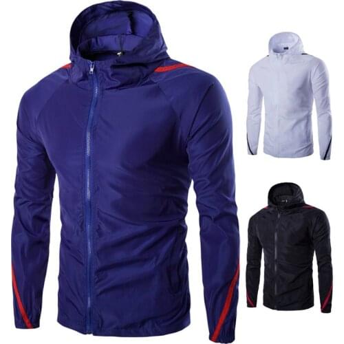 New Thin Windbreaker fashion Jacket jaqueta masculina Slim Fit Young long sleeves Hooded bomber jacket dropshipping top coat