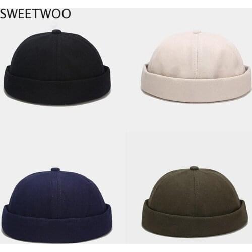 New Spring Brimless Hats Hip Hop Beanie Skullcap Street Knitted Hat Women Men Casual Cap