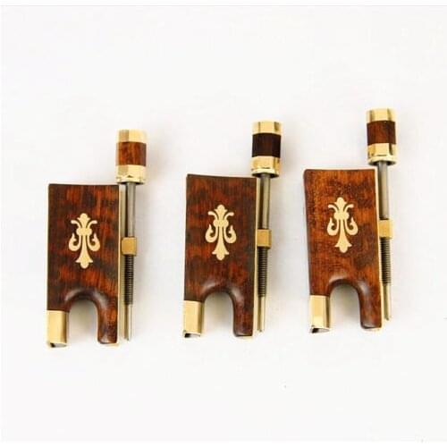 5 Set Top Grade New 4/4 Violin Snakewood Frog Copper Parts Fluer-de-lys Inlay Violino Accessories Fittings Free Shipping