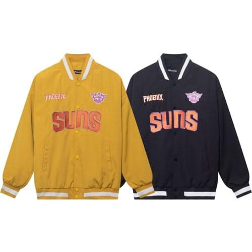 Autumn/winter embroidered jacket V-neck team sports mens baseball uniform High street retro fashion personality matching jacket