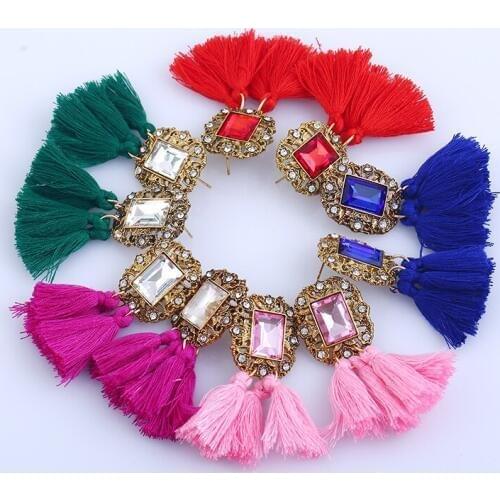 PAGlisten Hot Design Fashion Jewelry Wedding Big Long Earrings Vintage Tassel Statement Stud Earrings For Women Bijouterie