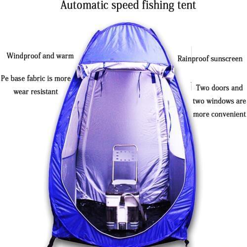 1800G Fishing tent Professional camping tent 4 Season 1-2 Person tents Outdoor 2019 automatic Camping Manual winter tents