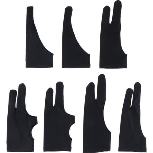 Hot sale 2 pcs Finger Anti-fouling Gloves For Artist Drawing & Pen Graphic Tablet Pad