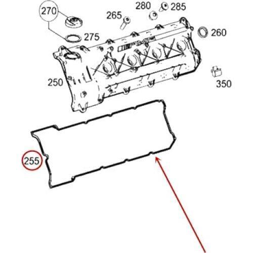 Car Valve chamber cover pad Gasket cylinder head gasket Suitable for M156 C200 C300mer ced es-be nzGLA220 Gasket Room cover pad