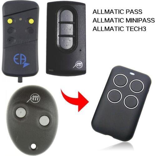 Allmatic MINIPASS TECH3 remote control gate remote control PASS garage door remote control 433MHz