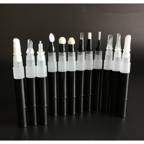10pcs 3ml Empty Nail Oil Pen with Brush Tip Cosmetic Lip Gloss Container Applicators Eyelash Growth Liquid Tube