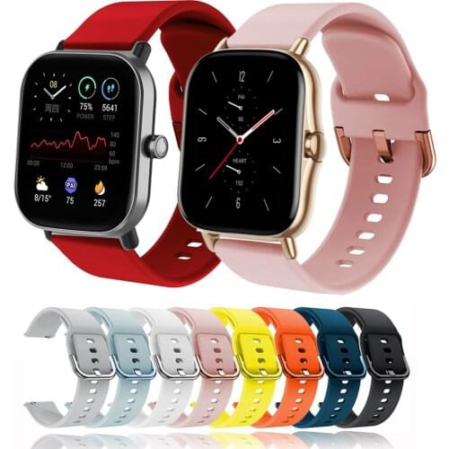 20mm Watchband For Amazfit GTS 2 Mini Strap Silicone Watch Strap For Amazfit GTS 2 Strap For Amazfit BIP Strap Bracelet