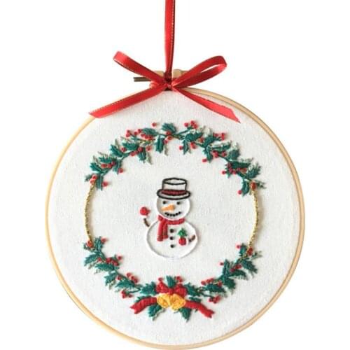 Christmas Flowers DIY Embroidery Ribbon For Beginners Embroidery Shed Sewing Kit Cross-stitch Crafts
