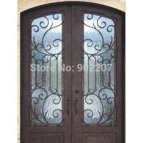 Hench 100% steels metal iron double patio doors
