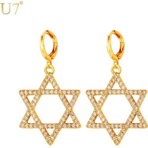 U7 New Hot Megan David Earrings Fashion Jewelry For Women Trendy White Gold Color Classical Cubic Zirconia Drop Earrings E786