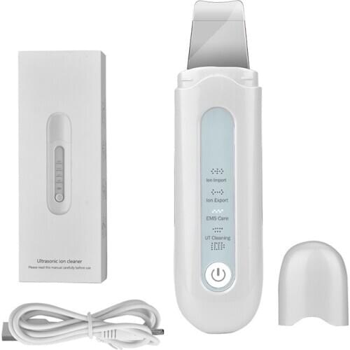 Ultrasonic Skin Scrubber Facial Peeling Pore Cleaner Exfoliator Face Blackhead Spa Nano Peeling Remover Facial Massager Skin Car