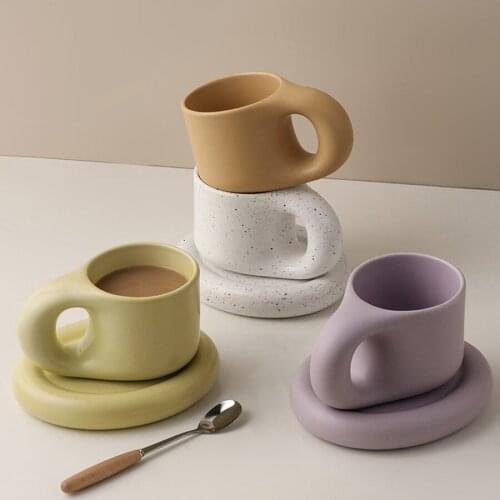 Vintage Retro Mugs Coffee Cups Nordic Style Couple Cup Creative Personality Water Mugs Cute Simple Designed Caneca Brief