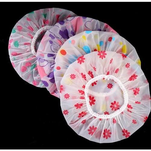 Waterproof Bath Hat Thickened Waterproof and Oil Fume Cap Women Spa Hair Salon hair bonnet Shower Cap Bathroom Accessories