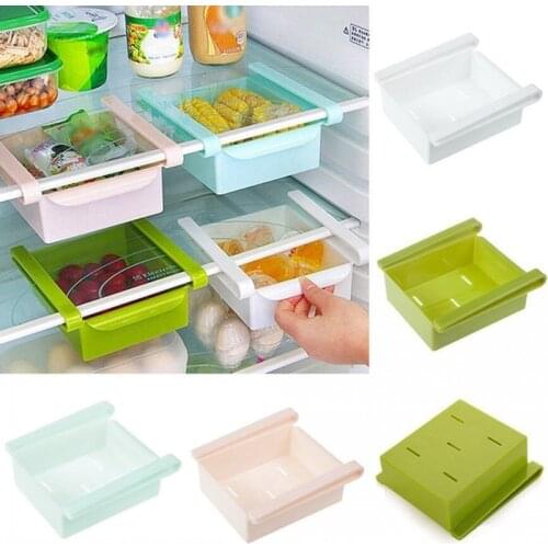 Refrigerator Drawer Storage Box Kitchen Fridge Sliding Drawer Shelf Storage Fruit Food Container Rack Space Saver Kitchen Tools