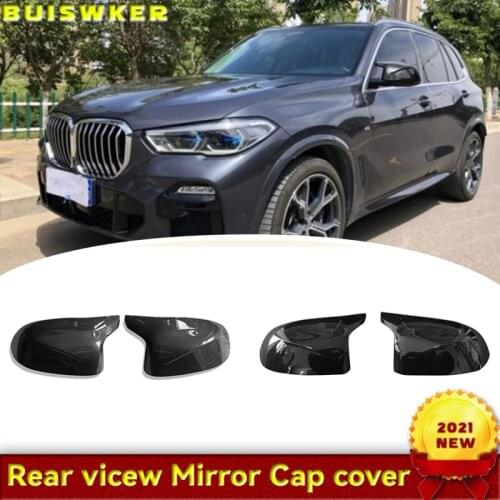 Excellent Facelifted Side Wing Modified for BMW F25 X3 F26 X4 F15 X5 F16 X6 14-18 Mirror Cover Caps Black Carbon Fiber Look