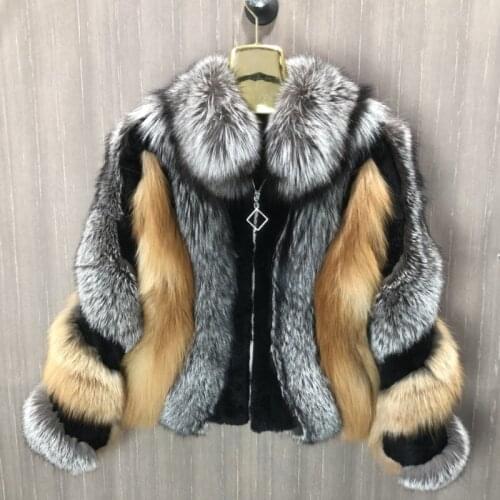 Real Fox Fur Jacket Womens Red Fox Fur Jacket, Warm and Fashionable in Winter