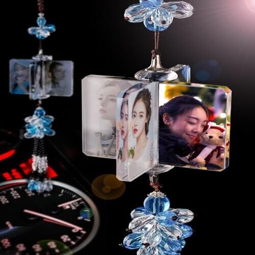 Car Pendant Creative Photo Frame Auto Ornaments Interior Rear View Mirror Decoration Love Family Girl Boy Friends Photos Gifts