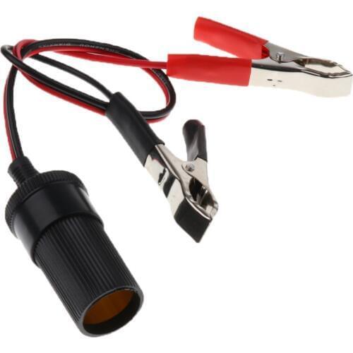 30A Car Lighter Socket To Alligator Clip Battery Charger Cable 12V