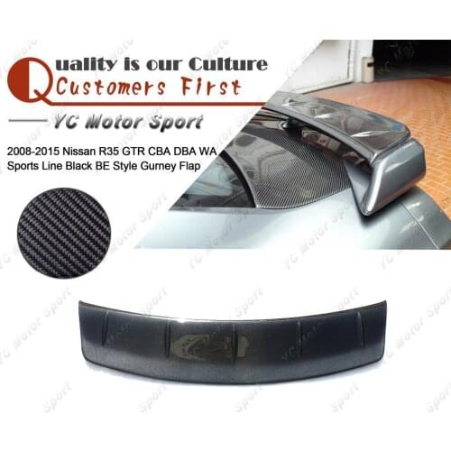 Car Accessories Carbon Fiber WA Sports Line Style Rear Gurney Flap Fit For 2008-2020 R35 GTR CBA DBA Spoiler Blade Rear Wing