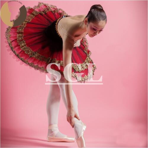 Quixote Costumes Red And Black Color Ballet Tutus Adult/Child Professional Skirts Custom Made Tutu Ballet Dance Wear BW1125