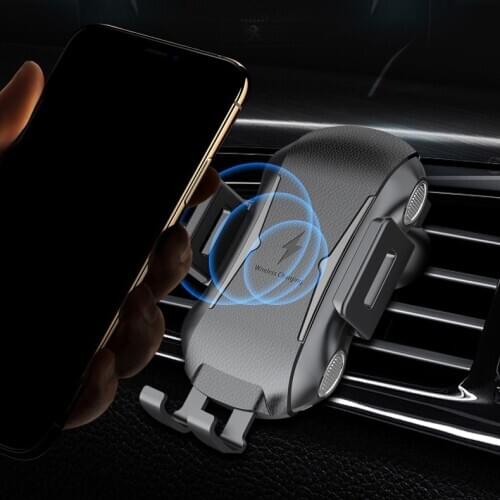 10W Qi Car Wireless Charger For iPhone 11 Pro XS Air Vent Mobile Phone Holder Infrared Fast Charging Auto Clamping Car-Charger