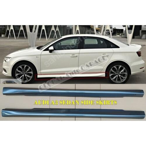 For Audi A3 8V Sedan Side Skirts 2013-2017 Sill Trim Car Styling Auto Accessory Universal Spoiler Mud Flaps Lip Splitter Bumper