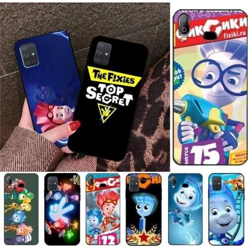 CUTEWANAN Russia Cartoon Fixiki Poster DIY Painted Bling Phone Case For Samsung A10 A20 A30 A40 A50 A70 A71 A51 A6 A8 2018