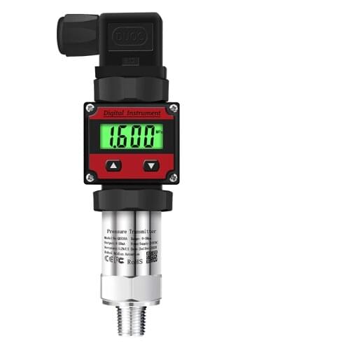 LCD Display Pressure Transmitter Oil/Liquid/Gas Pressure Sensor 4-20mA 0-10V Output Pressure Sensor QDX50
