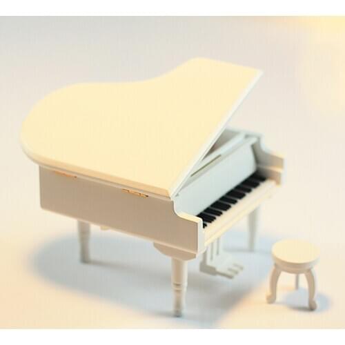 Wooden Stool Wooden Piano Music Box Music Box Original Wood Color Newest