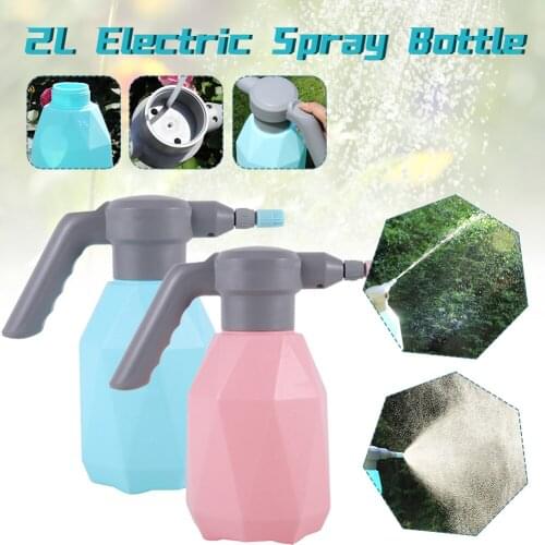 0.5 Gallon Electric Spray Bottle USB Rechargeable Automatic Watering Can Household Sprayer With Adjustable Nozzle Plant Mister