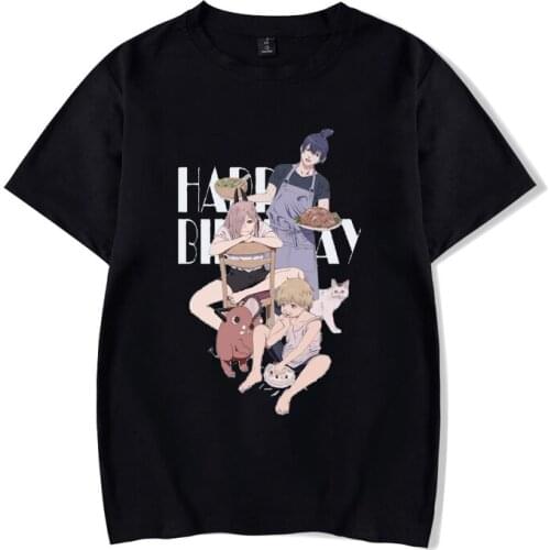 Chainsaw Man T-Shirts Japan Anime Men Woman Manga Printed O-neck Summer Streetwear Clothes Harajuku Short Sleeves Tees Cotton