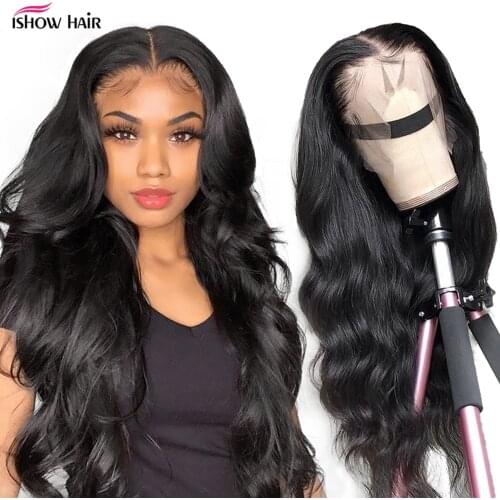 Ishow 360 Lace Frontal Wigs Body Wave 13x4 /13x6 HD Transparent Lace Front Wig 150% Density Remy Human Hair Wigs Pre-plucked