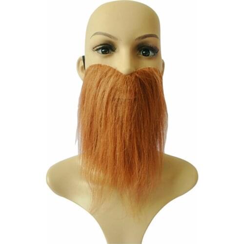 Fake Beards Practical Joke Moustache Halloween Party Cosplay Toys For Adult Children Black Brown Facial Hair Dress Up Toys
