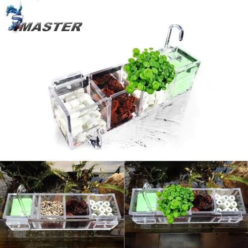 Aquarium External Filter Box Fish Tank Filter Box without Water Pump Increase Oxygen Water Filter Mutifunctional Acrylic FA016